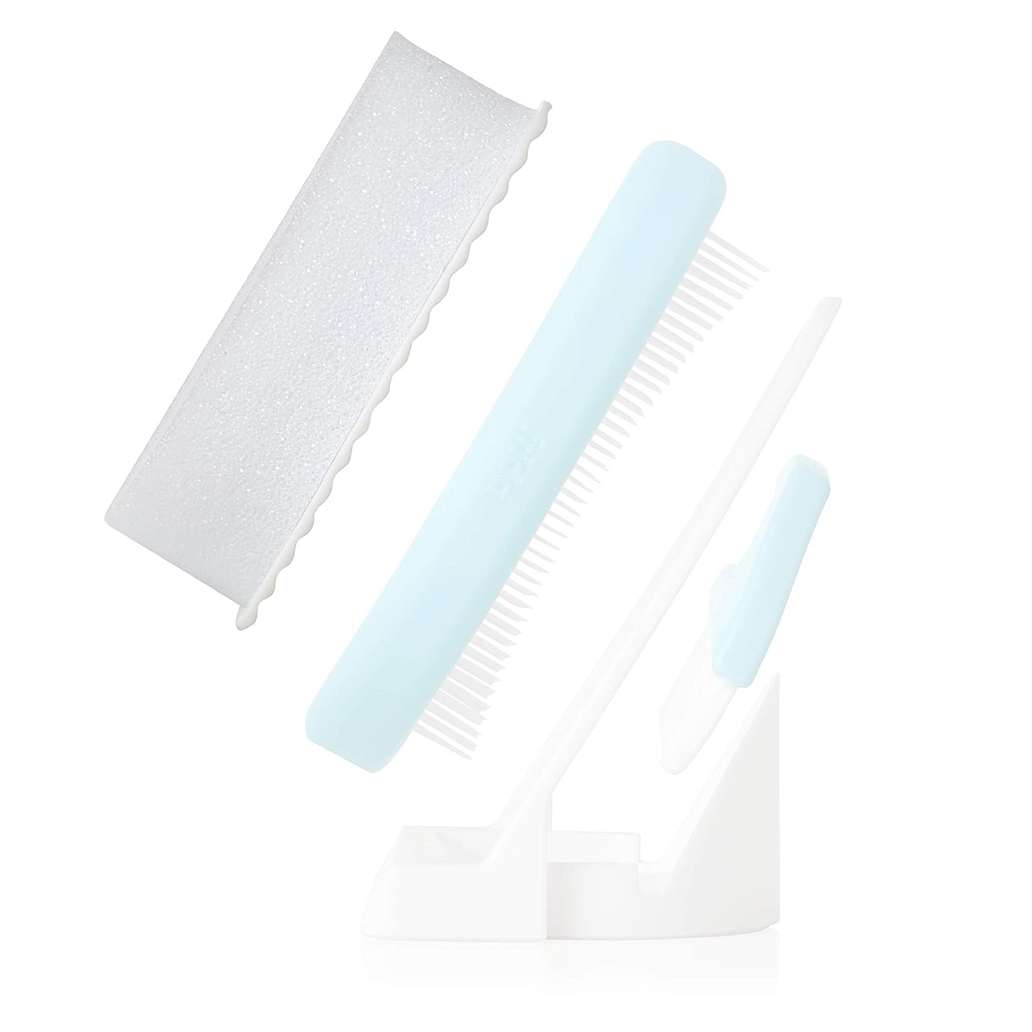 The 3-Step Cradle Cap System by Fridababy | DermaFrida The FlakeFixer | Sponge, Brush, Comb and Storage Stand for Babies with Cradle Cap - Image 2